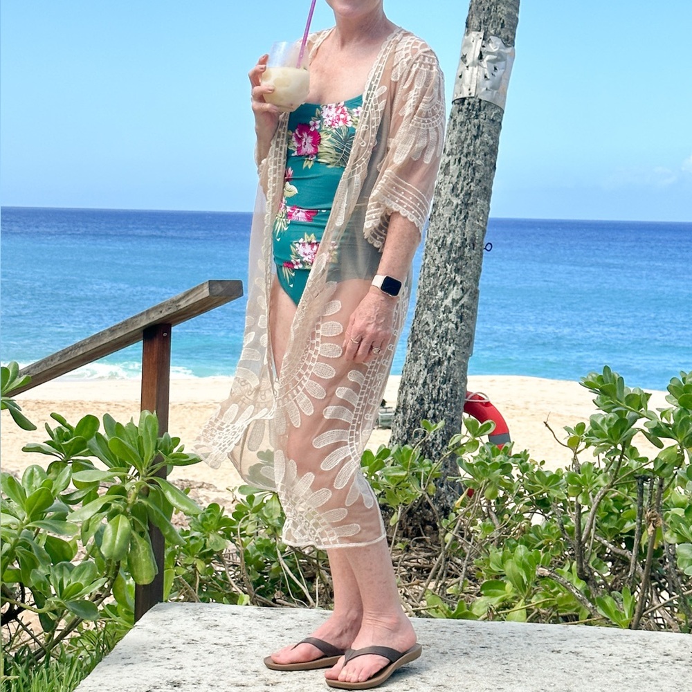Rebellion Cream Lace Swim Cover Up